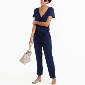 J. Crew Relaxed Jumpsuit in Tencel-Linen
